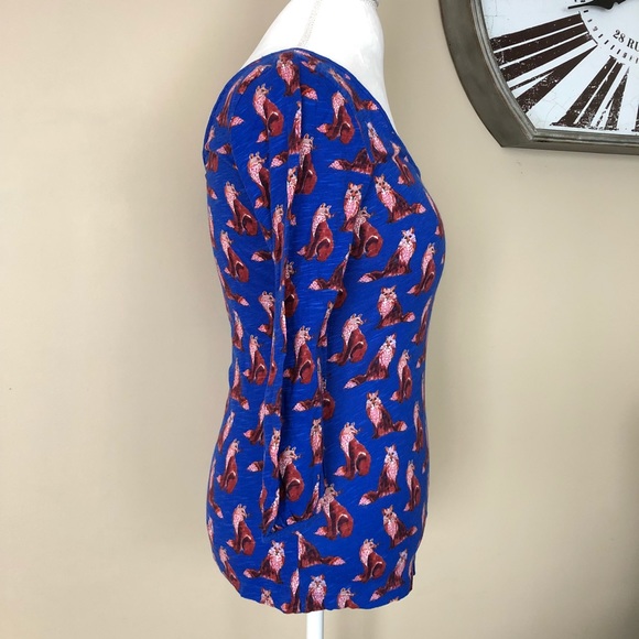 Anthropologie Postmark Blue Fox Top - Picture 2 of 6